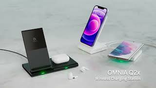 OMNIA Q2x Wireless Charging Station with Power Adapter (White)