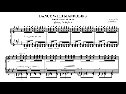 Prokofiev “Dance With Mandolins” (arr. Mercuzio) PIANO SOLO with 4th HARMONIC PEDAL