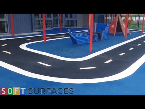 Colourful UK Playground Surfacing in Luton, Bedfordshire | Wet Pour Installation
