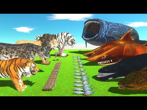 Modern Mammals vs Shark - Aquatic Tournament | Animal Revolt Battle Simulator