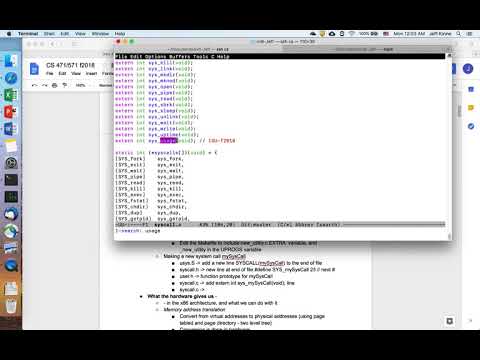CS 471:571 f2018   making a new system call