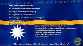 Nauru National Anthem &quot;Nauru Bwiema&quot; with music, vocal and lyrics Nauruan w/English Translation