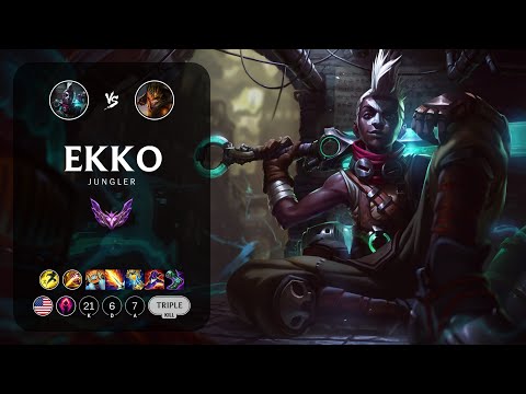Ekko Jungle vs Jarvan IV - NA Master Patch 13.11