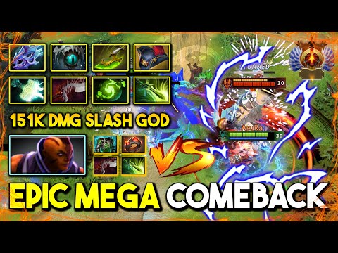 EPIC MEGACREEP COMEBACK CARRY Juggernaut 151K Damage Dealt Facing Against Global Rat And Kill AM