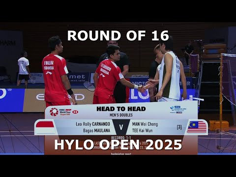 MAN Wei Chong Kai Wun TEE vs Leo Rolly CARNANDO Bagas MAULANA | Badminton Hylo Open 2025