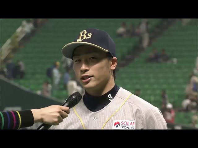 バファローズ・安達選手ヒーローインタビュー 2015/4/1 H-Bs