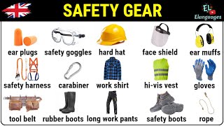 Safety gear, clothing, personal protective equipment PPE, protection clothes in 