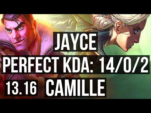 JAYCE vs CAMILLE (TOP) | 14/0/2, 8 solo kills, Legendary, 300+ games | NA Master | 13.16