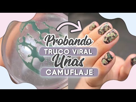 ¿Funcionará en uñas cortas? TRUCO VIRAL UÑAS CAMO · UÑAS MILITARES en 5 minutos