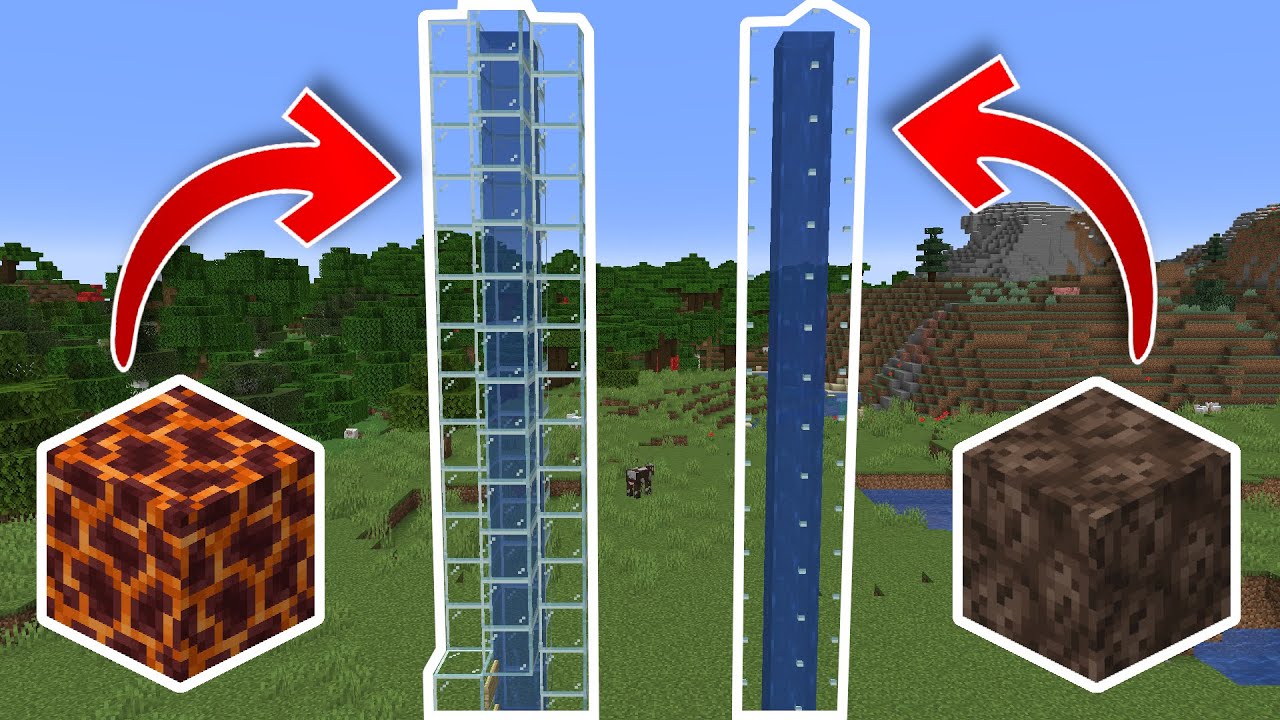 Easy Bubble Column Water Elevator in Minecraft - Tutorial