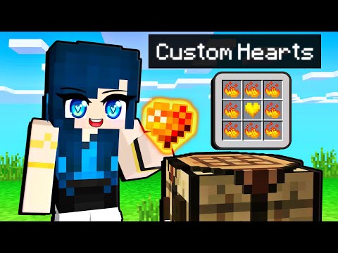 Playing with CUSTOM HEARTS in Minecraft!