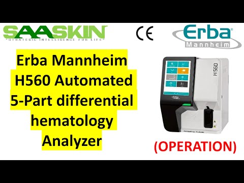 Erba Mannheim H560 Automated 5-Part differential hematology Analyzer | #INS00078 | Operation |