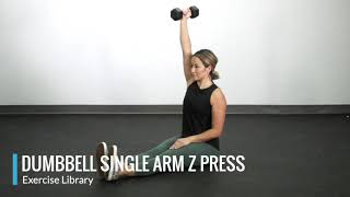 Dumbbell Single Arm Z Press - OPEX Exercise Library