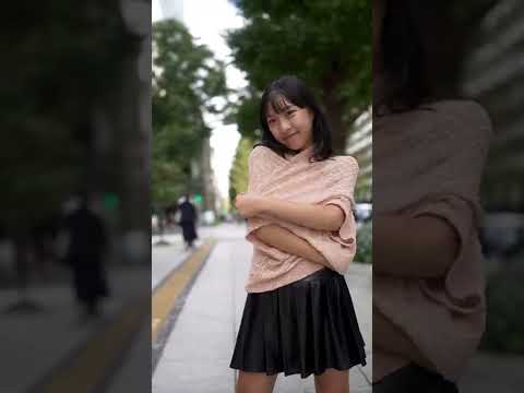丸の内ブリックスクエアでモデル撮影、モデルは唯花　　Model shooting at Marunouchi Brick Square、the model is Yuina 