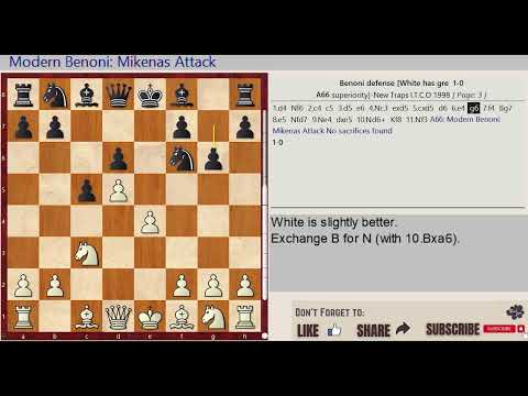 NEW TRAPS in the Chess Opening || A66: Modern Benoni: Mikenas Attack