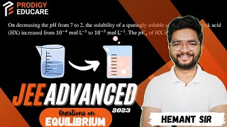 JEE Advanced 2023 Chemistry Paper 1 Q6 || EQUILIBRIUM #jeeadvanced2023 #solutionschemistry