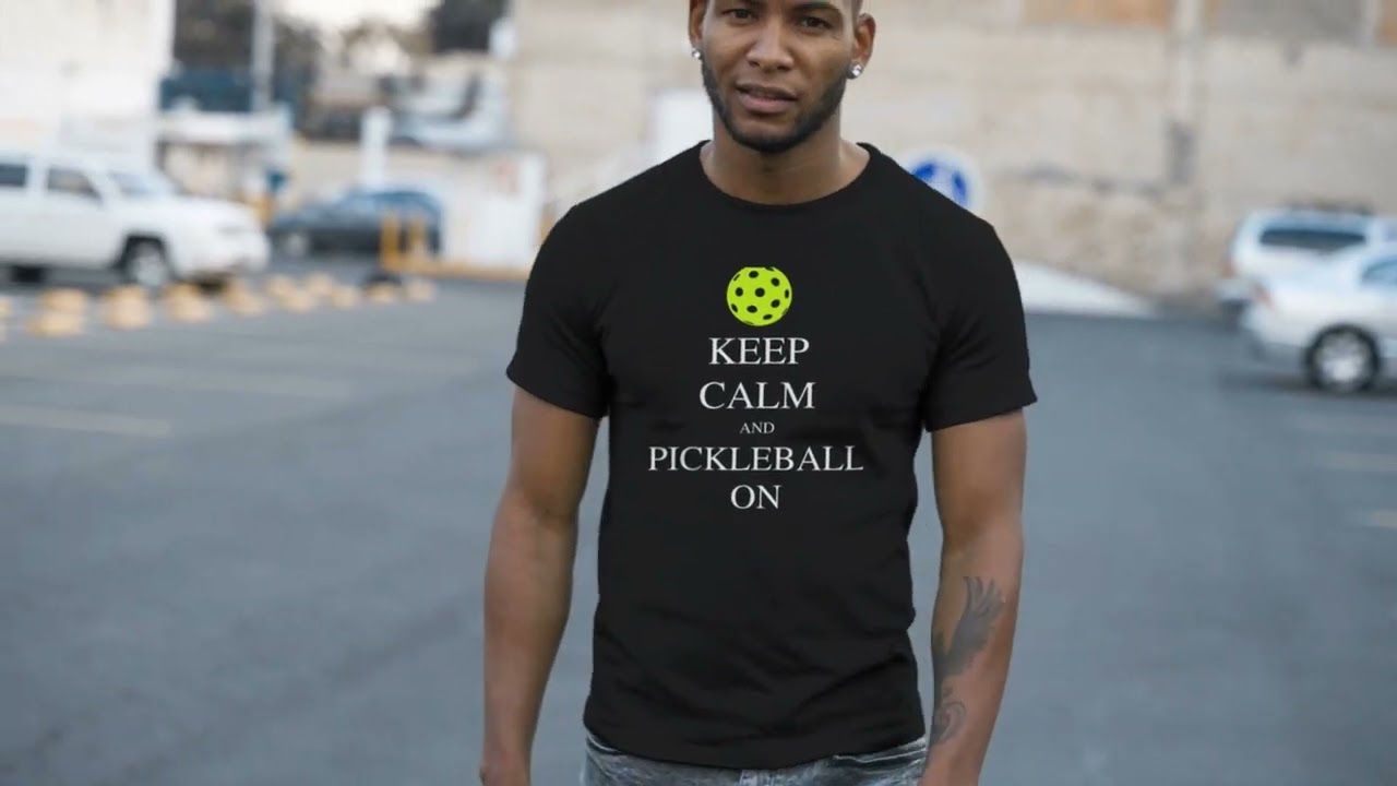 Keep Calm and Pickleball On - Short-Sleeve Unisex T-Shirt - Pickle Ball Lover Shirt