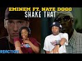 First Time Hearing Eminem ft. Nate Dogg - “Shake That” Reaction | Asia and BJ