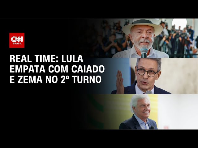Real Time: Lula empata com Caiado e Zema em 2º turno, e vence Flávio | CNN NOVO DIA