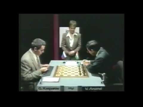 Kasparov - Anand 1-0 (Game 10, World Championship 1995)