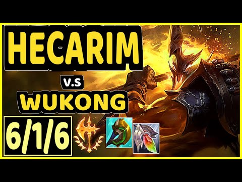 HECARIM vs WUKONG - 6/1/6 KDA JUNGLE GAMEPLAY - EUW Ranked MASTER