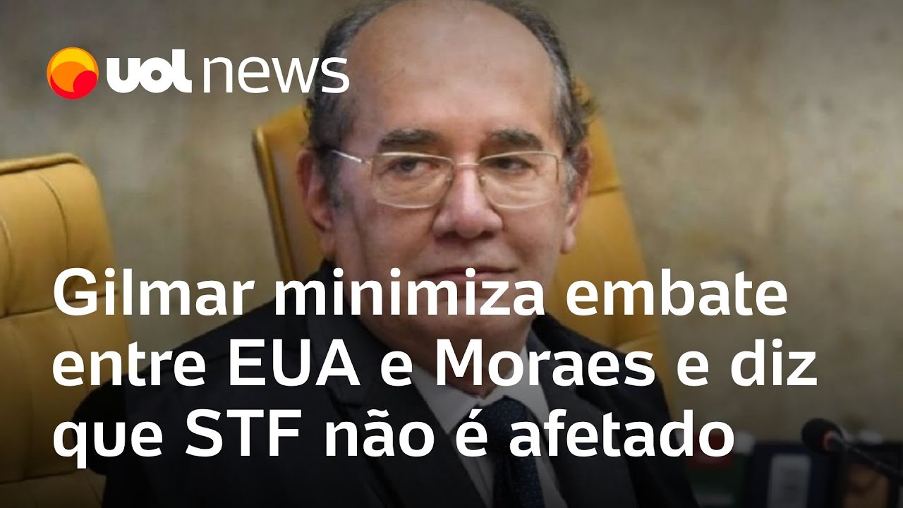 Gilmar minimiza embate entre EUA e Alexandre de Moraes e diz que STF não é afetado