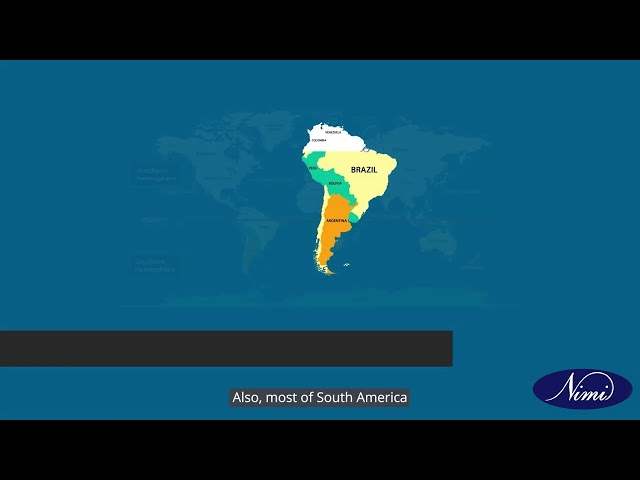 Observe on globe which countries are in northern and southern hemisphere