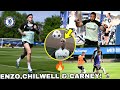 ENZO FERNANDEZ STORMS COBHAM!🔥Chukwuemeka & Ben Chilwell Spotted in Chelsea Training,Caicedo Blonde