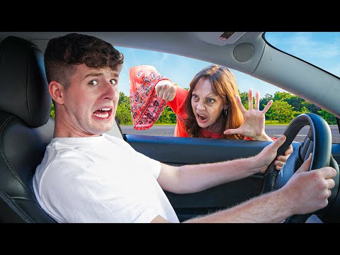 Crazy Lady follows us and ATTACKS our Tesla!