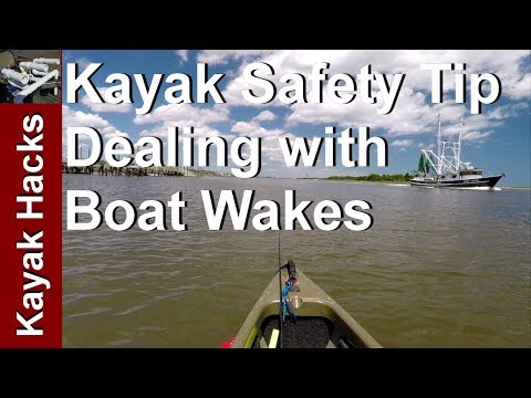 Kayak Fishing in Rough Water - Kayak Safety Tip for Boat Wake