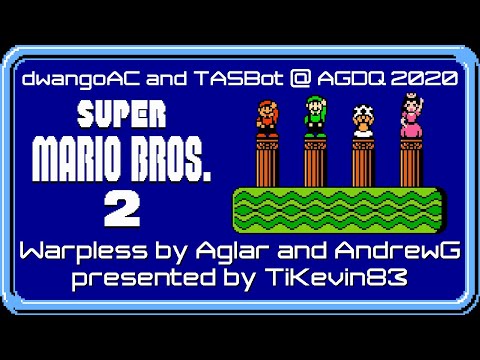 TASBot clickbait: You won't believe how fast he plays SMB2, even without warping! (AGDQ 2020)
