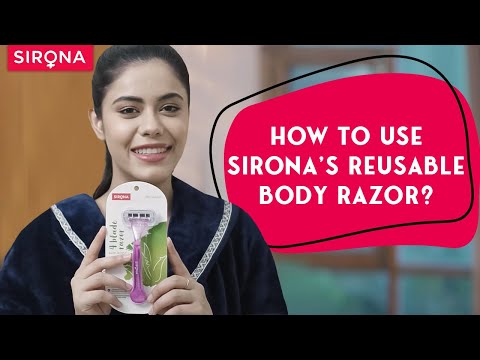 Sirona Reusable Hair Removal Razor For Women With Aloe Boost, 4 Blade Shaving Razor