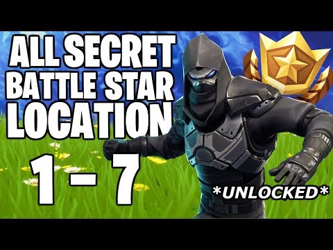 ALL HIDDEN FORTNITE BATTLE STAR LOCATIONS! FREE TIERS! SEASON 5 WEEK 1 - 7
