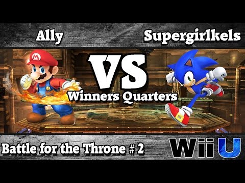 Ally [Mario]  vs. Supergirlkels [Sonic] -Smash4QC/Battle for the Throne #2 -1v1