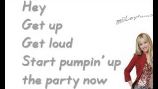 Hannah Montana - Pumpin&#39; up the party [w/Lyrics] HQ