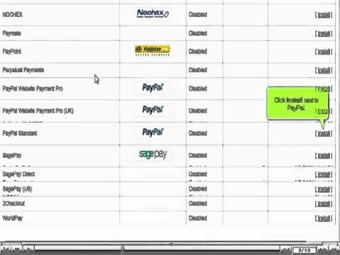 How to configure payment methods in OpenCart
