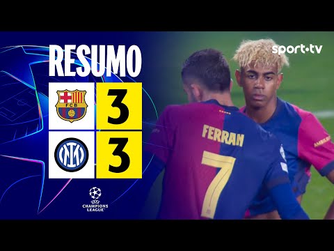Summary: Barcelona 3-3 Inter - UEFA Champions League 2024/25 | Sport TV