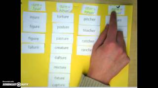 -ure, -ture, -cher, and -sure words