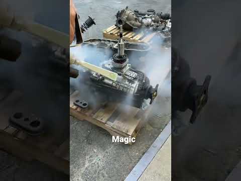 Dry ice blaster vs. 30 year old grease on a Nissan GT-R transmission.