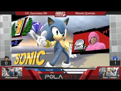 CFL Smackdown 134 WiiU - Wonderbread (Little Mac) vs Noble | Manny (Sonic) - Winners Quarters