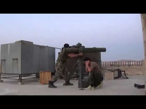 استهداف مدفع 122 على جبهة المدينة الصناعية في مدينة حلب