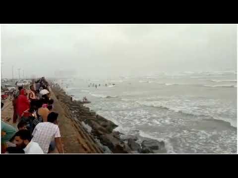 Karachi sea view Beautiful Moment !! from Jahangir khan