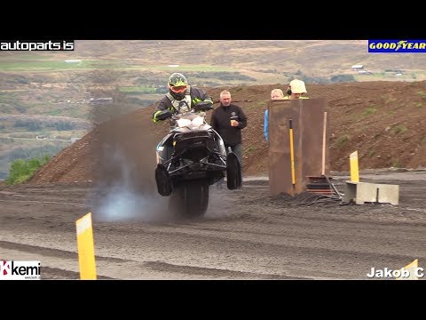 Sand Drag Racing Iceland 2018! 2.round Snowmobiles