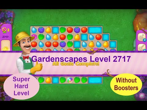 Gardenscapes Level 2717 - [23 moves] [2021] [HD] solution of Level 2717 Gardenscapes [No Boosters]