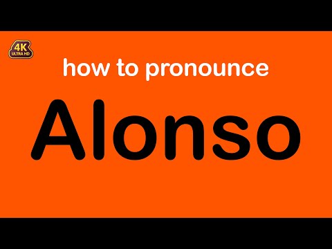 how to pronounce Alonso correctly