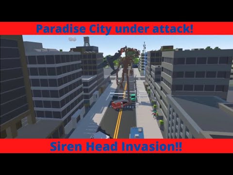 Siren Head Attacks Paradise!! | Paradise city | Tiny Town VR