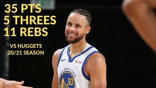 [高光] Stephen Curry  35 Pts VS Nuggets