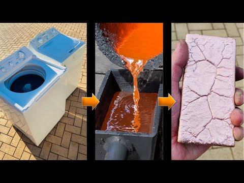 Washing Machine Motor Melt Down - BigStackD Pouring Copper - Trash To Treasure - ASMR Metal Melting