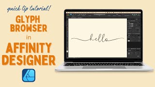 Decorative Fonts in Affinity Designer V2 Using the Glyph Browser | Digital Art Tutorial