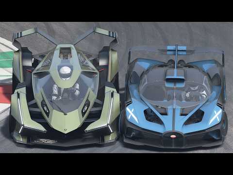Bugatti Bolide vs Lamborghini Lambo V12 Vision Gran Turismo at Monza